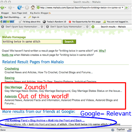 Mahalo Knit twice in one Stitch